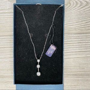 Cubic zirconia 3 tier necklace jewelry accessory 3 stone necklace